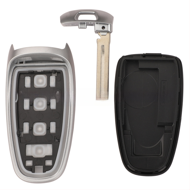 Tucson L raktų korpusas – 4 mygtukų išmaniojo nuotolinio valdymo pakeitimas, ABS korpusas, raktų ašmenys iš vario