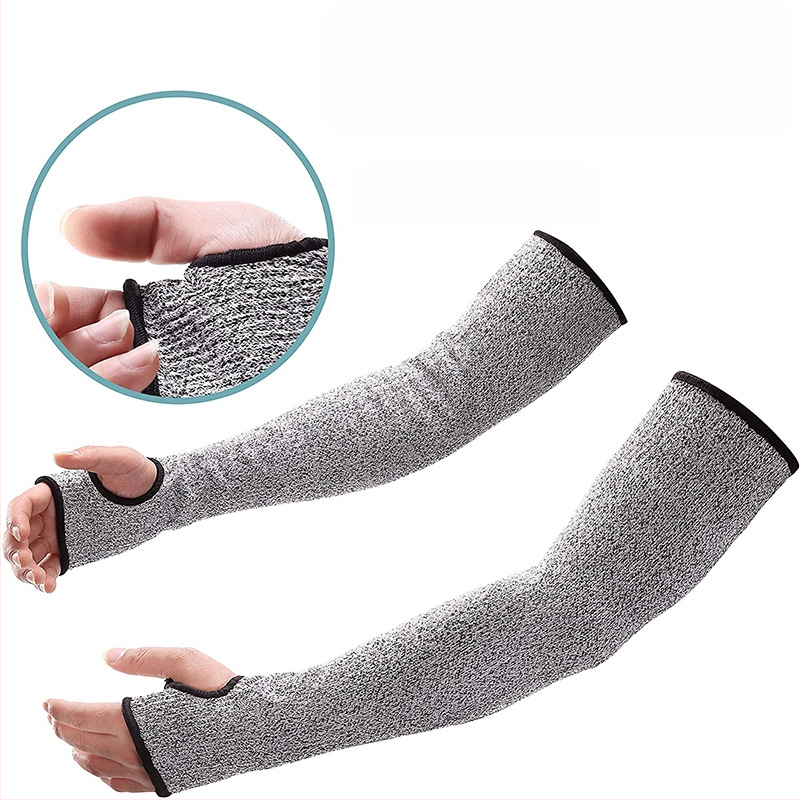 HPPE pjovimo apsauga dilbio rankovė su nykščio anga, 5 lygio atsparumas dėvėjimuisi