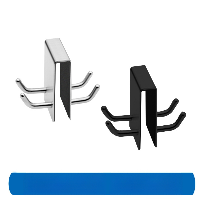 304 nerūdijančio plieno kabliukas stiklo durims — vonios kambario pakabinamas kabliukas, šiuolaikinis minimalistinis stilius, apkrova iki 10 kg
