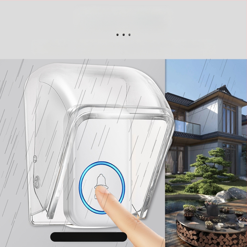 Ασύρματο κουδούνι πόρτας με κάλυμμα βροχής, εξωτερικός αδιάβροχος θήκη, μοντέλο E10