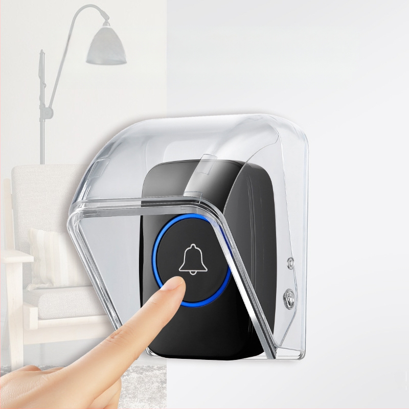 Ασύρματο κουδούνι πόρτας με κάλυμμα βροχής, εξωτερικός αδιάβροχος θήκη, μοντέλο E10