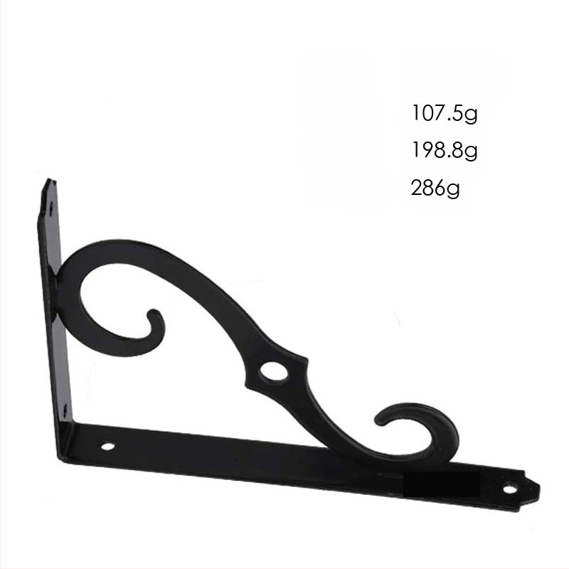 Geležinis Europos stiliaus saugyklos laikiklis su fiksuotais trikampiais laikikliais ir reguliuojamas atraminis rėmas — Cheng Ming; tinka virtuvei, vonios kambariui ir svetainei; šiuolaikinis minimalistinis dizainas