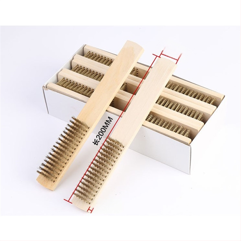 Drātu suka ar koka rokturi metāla virsmu tīrīšanai un rūsas noņemšanai (Pielāgota apstrāde)