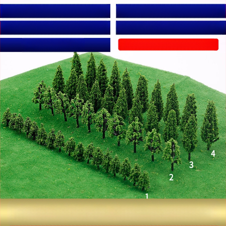 Пластмасов комплект дървета за пясъчната табла за моделиране, 100 дървесни стъбла, DIY лесно сглобяване