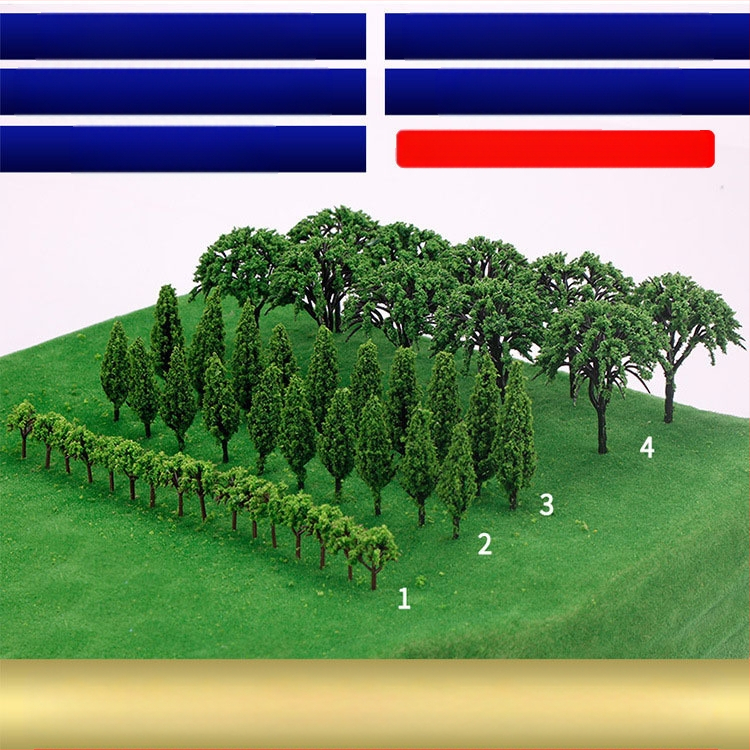 Пластмасов комплект дървета за пясъчната табла за моделиране, 100 дървесни стъбла, DIY лесно сглобяване