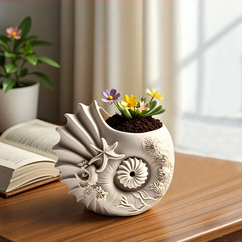 Gipso puodelio formos žvakių laikiklis ir stalinis dekoratyvinis augalų vazonas, suderinamas su kvapiosiomis žvakėmis, pusiau rankinis ir pusiau mechaninis gamyba, be logotipo