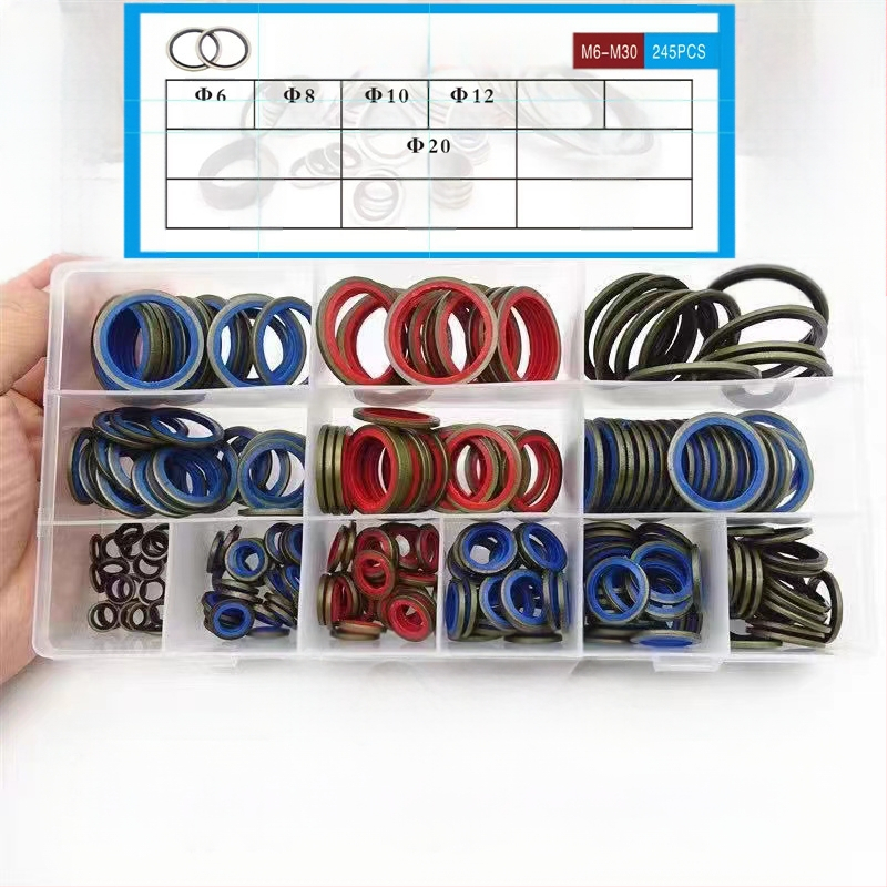 Kombinirani komplet za popravak brtvila i O-prstena za automobile, Ruixin stamping seal, model 6-163