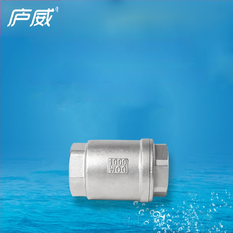 Vertikalni provjerni ventil od 304 nehrđajućeg čelika, H12 navoj, jednosmjerne tok, za vodovodni sustav