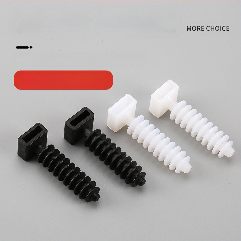 Монтажна база за кабелни стяжки със винтово закрепване, инжекционно формована