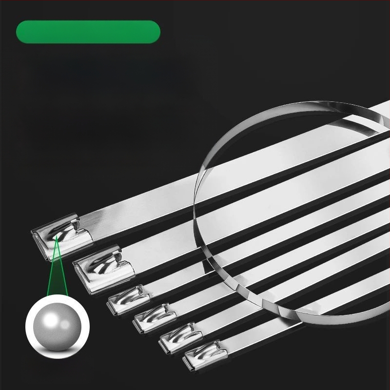 Polipropileno kabelių dirželiai su savarankišku užraktu, 50 vnt.