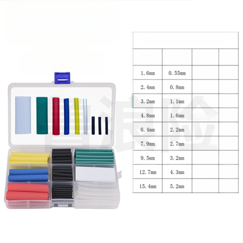 Термоусадна тръба с лепило 4:1 за електрическо обслужване, комплект за кабели/данни кабели, 3-кратно свиване