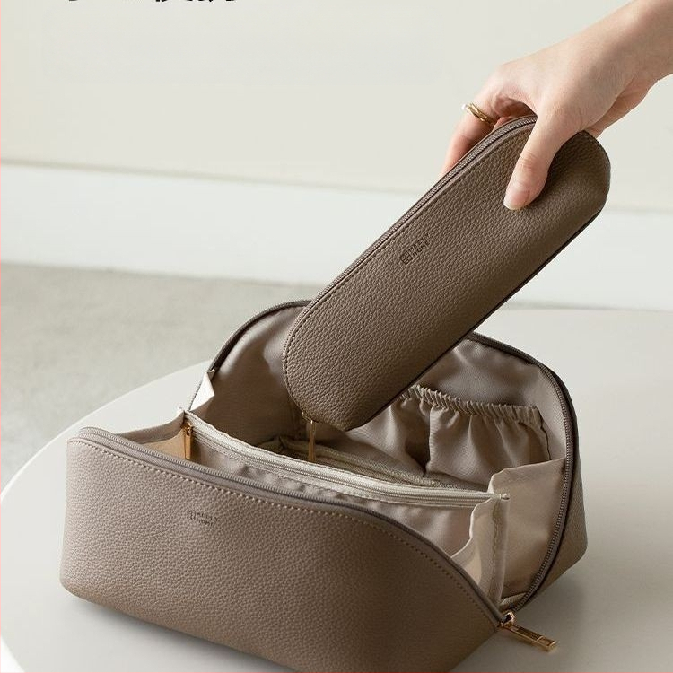 Kelioninis kosmetinės krepšys su PVC kubo formos, makiažo šepetėlių ir kosmetikos saugojimui, japonų stilius