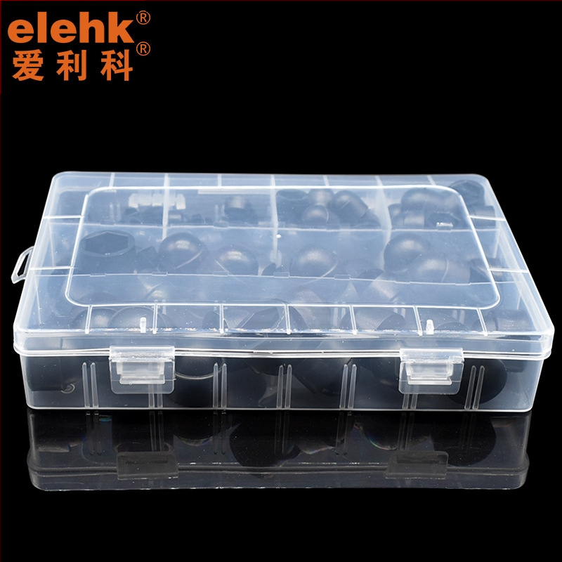 Plastikiniai dulkių dangteliai šešiakampėms varžtams, rinkinys 145 vnt., mažoje dėžutėje