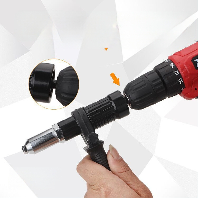 Adaptér pre elektrickú vŕtačku na nitovanie | Materiál: zliatina ocele hlava pištole | Rozsah použitia: nitovanie | Značka: Wanyu hardware