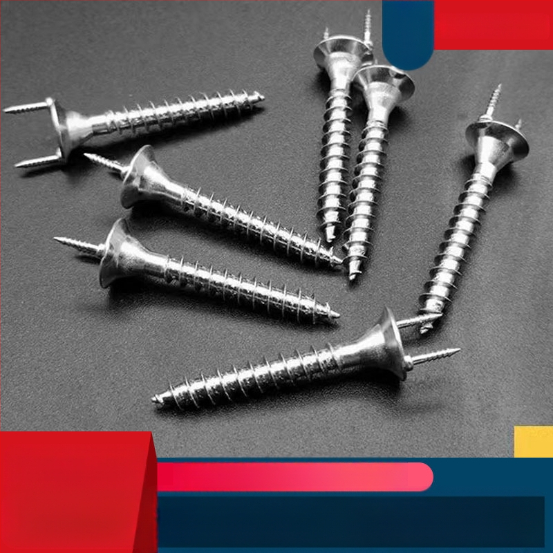 Двуглавни гвоздеи с форма на овчи рог за дървен фурнир и первази — без видими следи, галванизирана обикновена въглеродна стомана, клас А