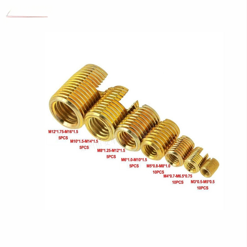 Vijčane čahure za samorezni 302 tip karbonskog čelika, set za popravak navoja, 50 kom., kombinirani paket