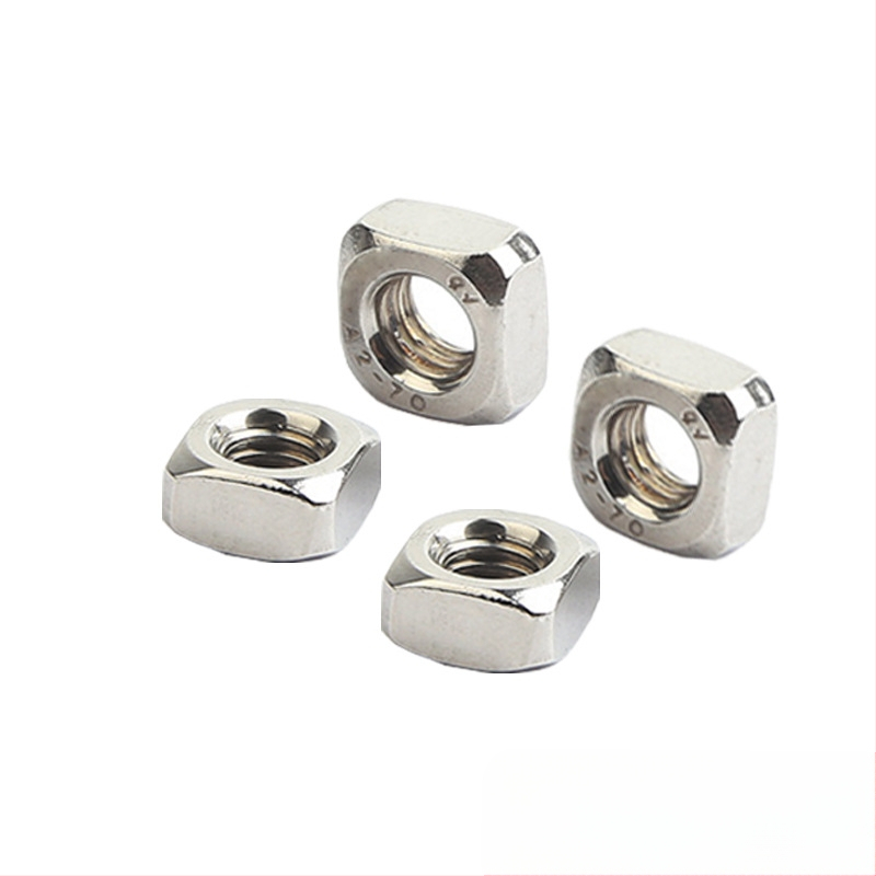 Заключваща квадратна гайка от 304 неръждаема стомана, закръглени ъгли, DIN557, тънък профил, A2-70