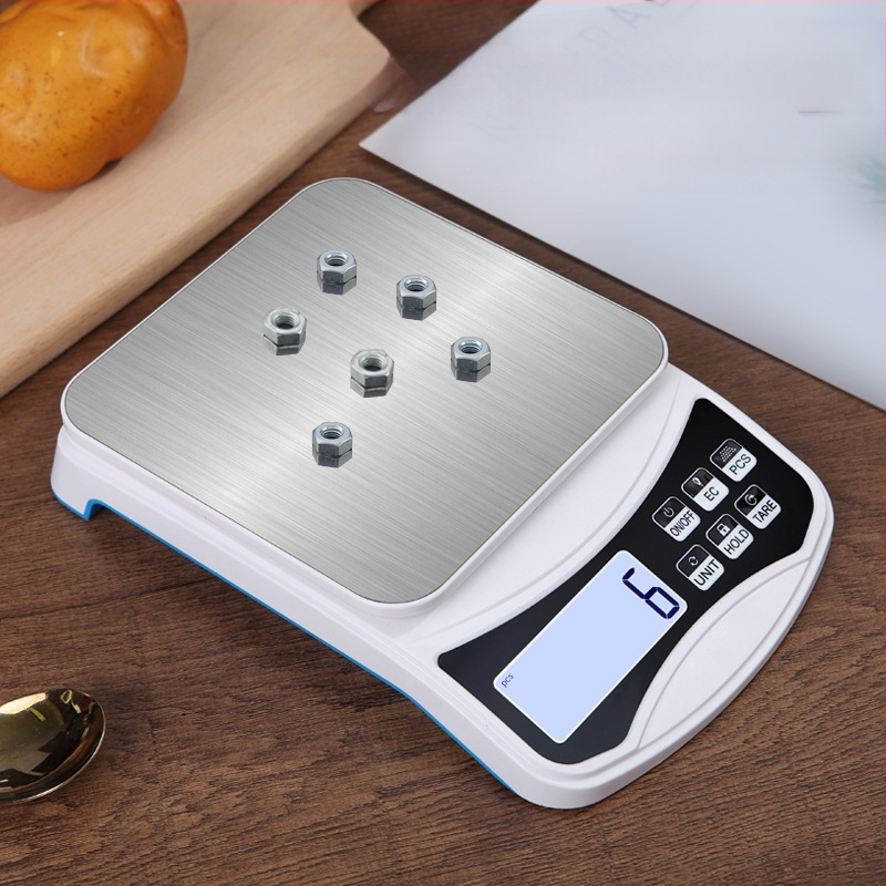 CX-598 virtuvės skaitmeninės svarstyklės (0.5–10 kg, elektroninis matavimas, AAA/USB maitinimas)