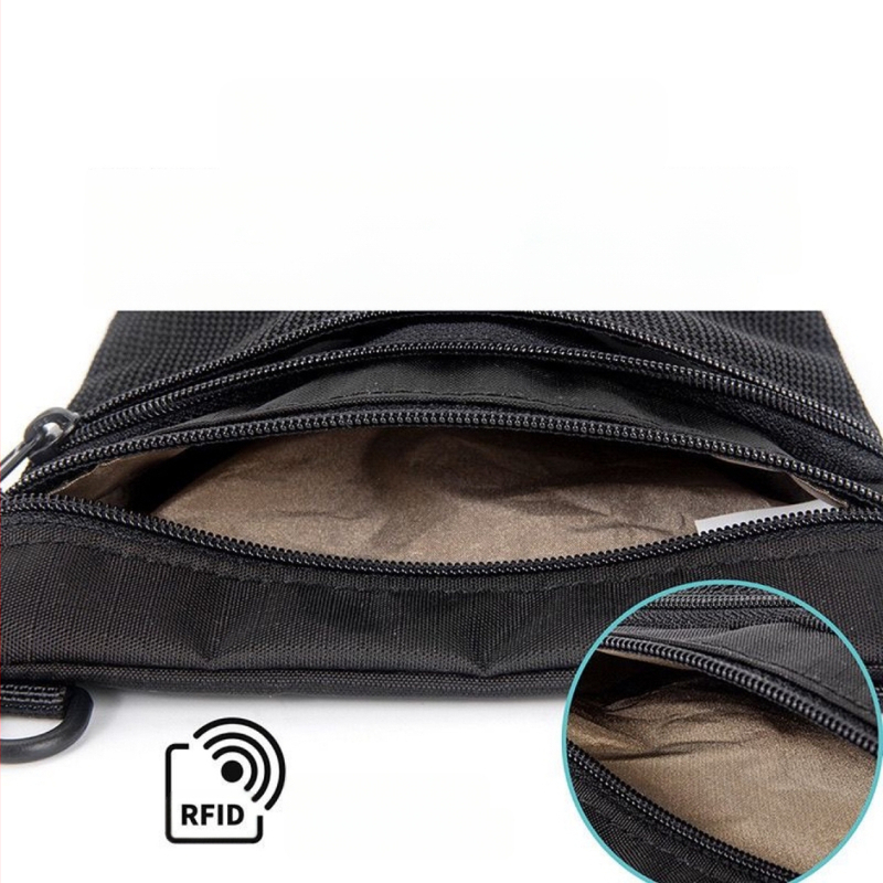 Θήκη διαβατηρίου με προστασία RFID και θήκη για κινητό, unisex, αστικός μινιμαλιστικός σχεδιασμός, πολυεστέρας με επένδυση νάιλον