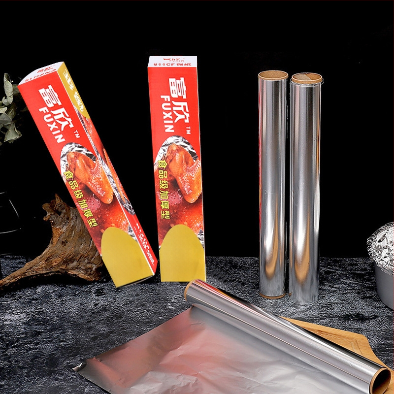 Chao Xin удебелено здраво алуминиево фолио за печене и барбекю, 15/18/20 μm, подходящо за микровълнова, кутия от 6 ролки