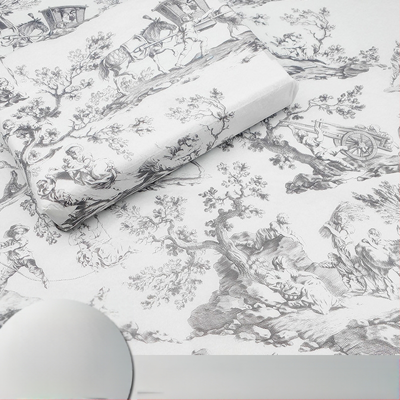 Декоративна опаковъчна хартия с шарки и тънък вътрешен слой за дрехи — Bright printing; Код на продукта: Three-color copy paper; Грамаж: 0.17; Опаковка: Kraft хартия; Обработка и персонализация: Включена