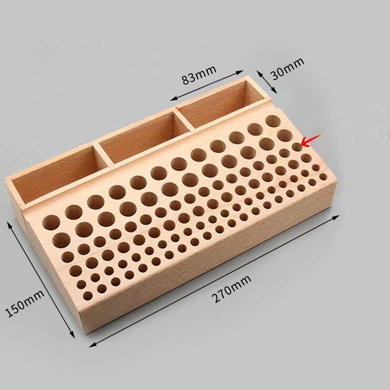 Кутия за съхранение на кожени инструменти от бук, комплект 1, за домашна употреба