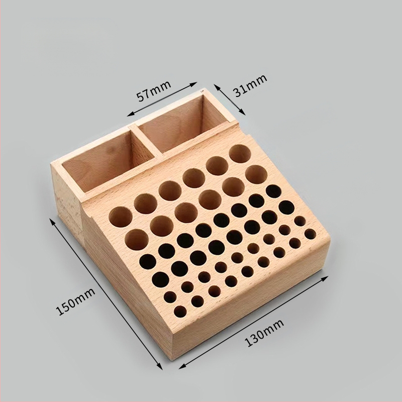 Кутия за съхранение на кожени инструменти от бук, комплект 1, за домашна употреба