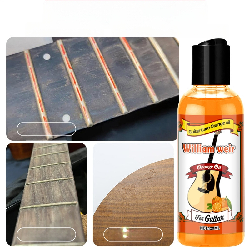 Muzikos instrumentų priežiūros aliejus ir valiklis gitaroms, smuikui, erhu ir fortepijonui – prieš įtrūkimus; grynoji masė 0,15 kg • pakuotė 100 vnt • licencijuota privataus prekinio ženklo etiketė