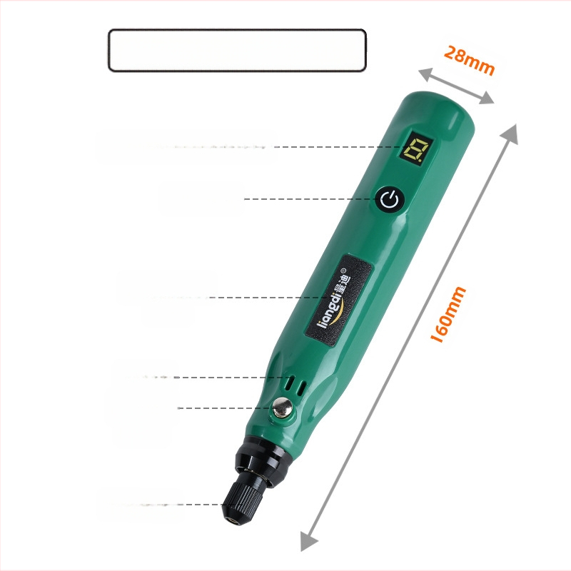 Ръчен електрически шлайф-полировач за нефрит и дърворезба — Quandi, презареждаема литиева батерия, полиране (Quandi; презареждаема литиева батерия; полиране)
