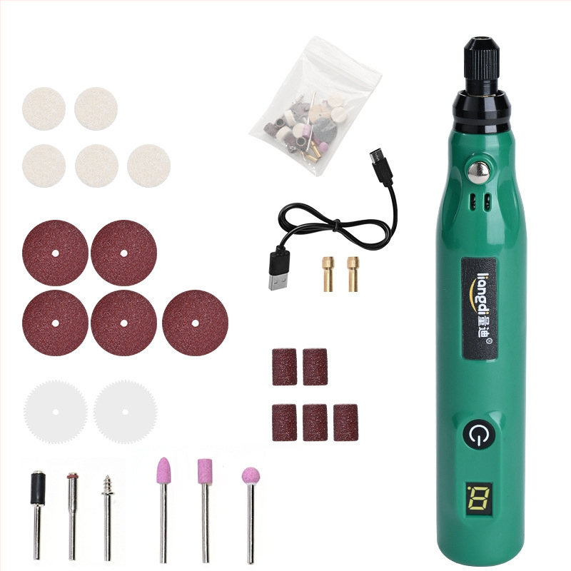 Ръчен електрически шлайф-полировач за нефрит и дърворезба — Quandi, презареждаема литиева батерия, полиране (Quandi; презареждаема литиева батерия; полиране)