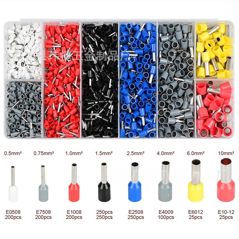 Weijie 1250 ks krimpovaný tubulárny terminál, predizolovaný, meďový kontakt, PP izolácia