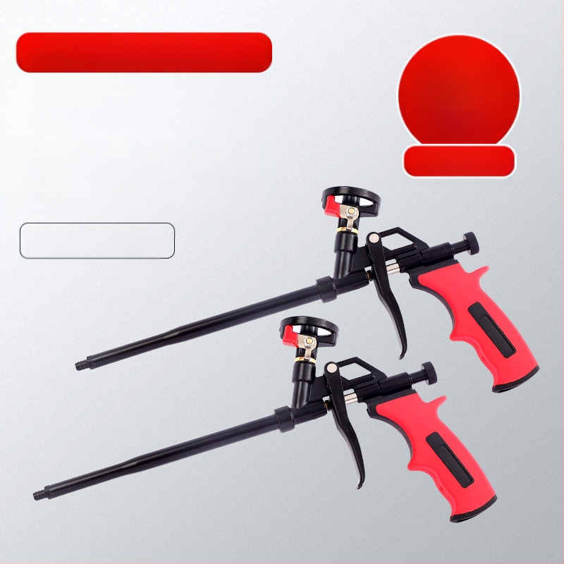 PTFE пистолет за пяна с превключвател и медна глава за полиуретанова пяна и уплътнител; макс налягане 200, макс поток 0,5, оптимално разстояние на пръскане 1000, материал: сплави/желязо/мед