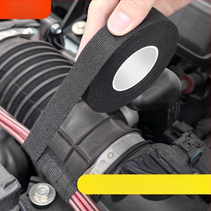 Bandă izolatoare pentru cablurile auto cu flanelă, rezistentă la temperaturi, uzură, ignifugă, izolare fonică, bază de polipropilenă (BOPP)