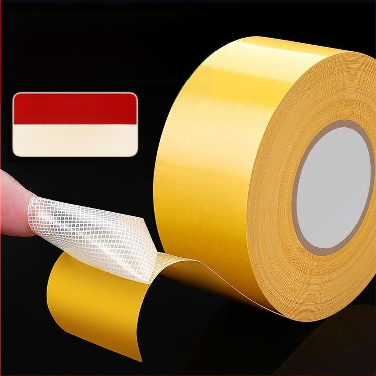 Mrežasta dvostruka ljepljiva traka, visoka adhezija, tkaninska podloga, za montiranje na zid, bez ostataka ljepila