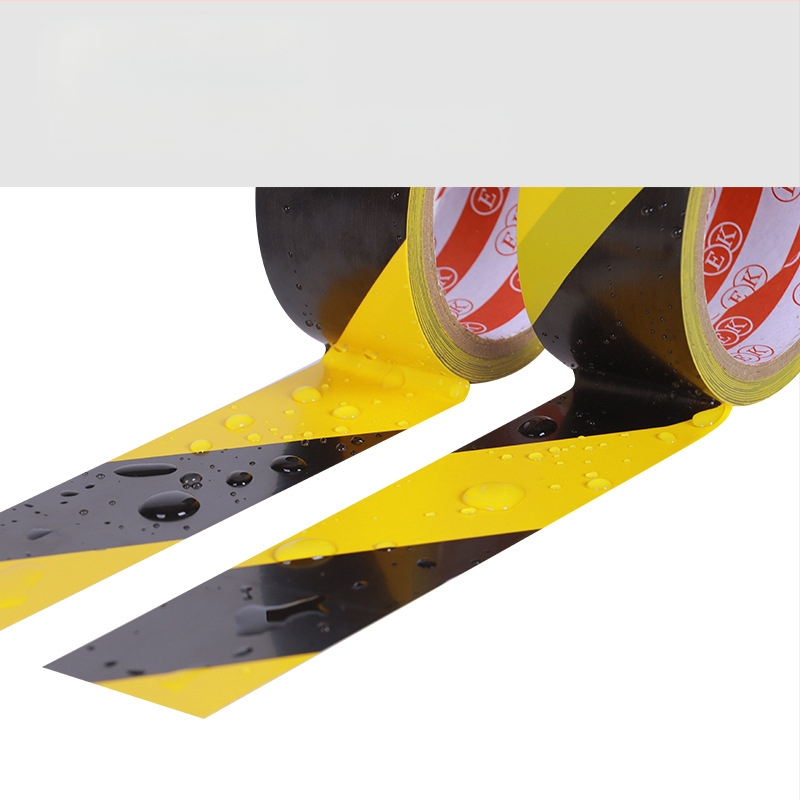 Κίτρινο-Μαύρη προειδοποιητική ταινία για επισήμανση δαπέδου, Hongjie, PPE υλικό, πάχος 0,13 mm, κατάλληλη για σκάλες, διαδρόμους, σήμανση θέσεων στάθμευσης και εργαστηρίων