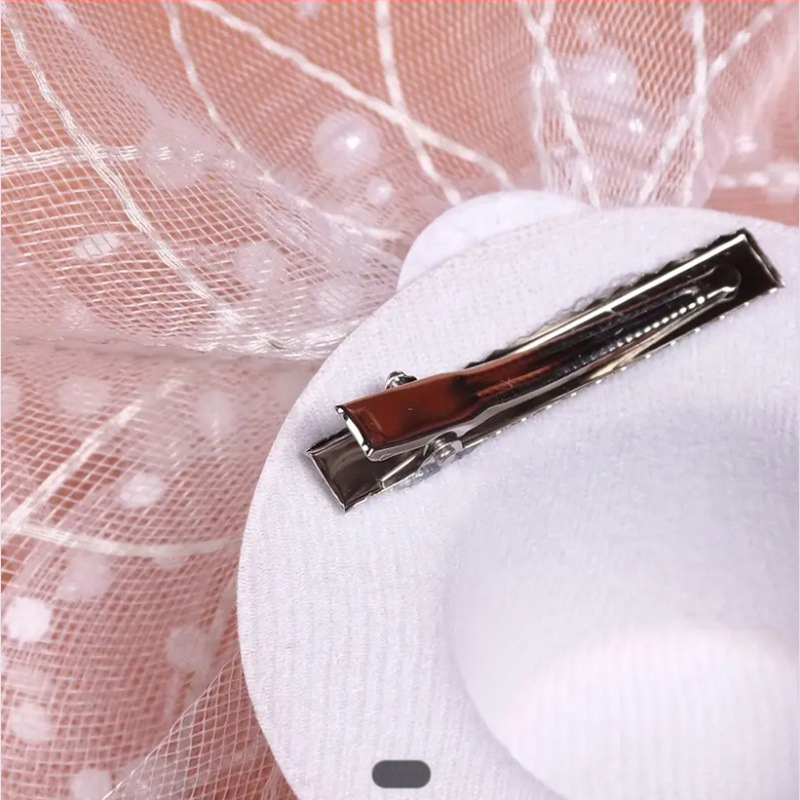 Аксесоар за глава от мрежеста материя, булчински воал, ръчна изработка, щипка за коса тип duckbill, винтидж стил Републиканска Китайска епоха