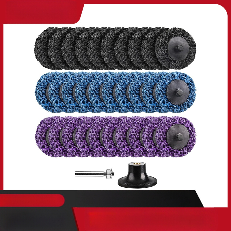 Комплект абразивни дискове за шлайф със система за бърза смяна и двойна тава; корпус от нейлон; TR връзка; кафяв корунд