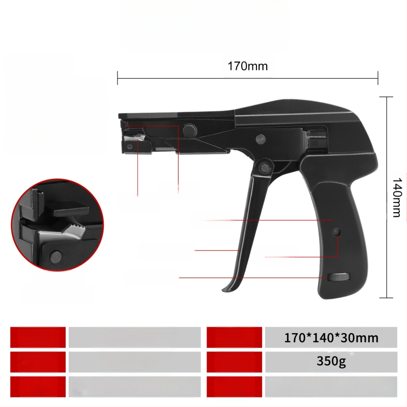 SJ-800A Nylon kabelski alat za stezanje – dvostruka funkcija zavarivanje i rezanje, aluminijsko kućište, SANJIANG