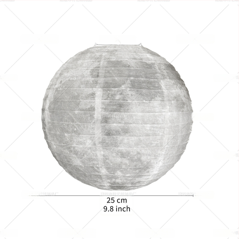 Φανάρι από χαρτί με θέμα Σελήνη και Πλανήτης, χειροποίητο, στρογγυλό σχήμα, DIY διακόσμηση για παιδικά πάρτι και σχολική διακόσμηση