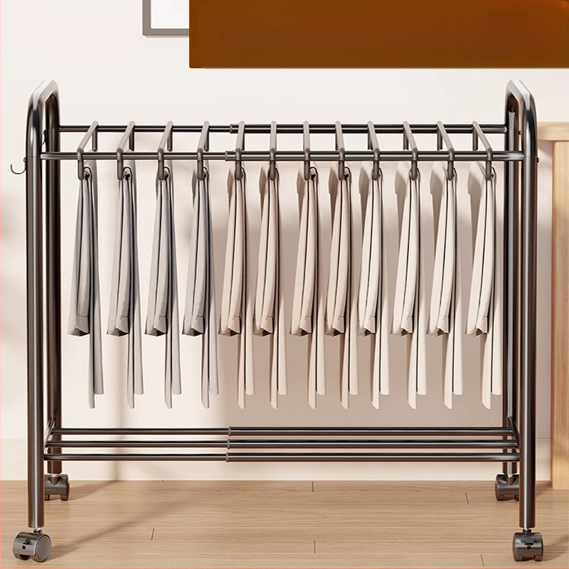 Kelnų laikymo stovas, grindinis, išimamas, daugiafunkcis, plieninių vamzdžių + PP konstrukcija, minimalistinis stilius