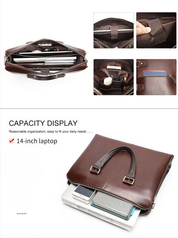 Äri kott ehtsast nahast – linnaline lihtsus, pealmine veisnahk kiht, ühetooniline välimus, vooder polüester-puuvillane