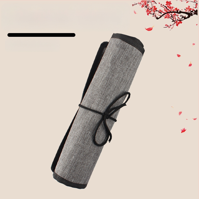 24 ecsetet tartó poliészter rol-táska olaj-, gouache- és akvarell ecsetekhez