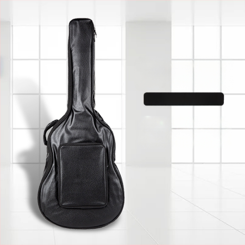 PU кожена чанта за китара, подплатена и водоустойчива, раница‑стил за акустична/фолк китара, нейлонова подплата