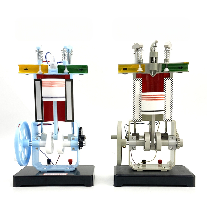 Bensiin- ja diisli mootoride mudel – neljataktiline sisepõlemismootori mudel füüsika katseteks kesk- ja gümnaasiumi, metallkonstruktsioon, 20 tk karbis.