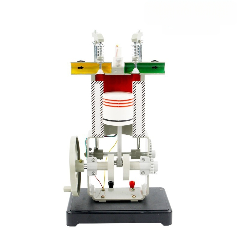 Bensiin- ja diisli mootoride mudel – neljataktiline sisepõlemismootori mudel füüsika katseteks kesk- ja gümnaasiumi, metallkonstruktsioon, 20 tk karbis.