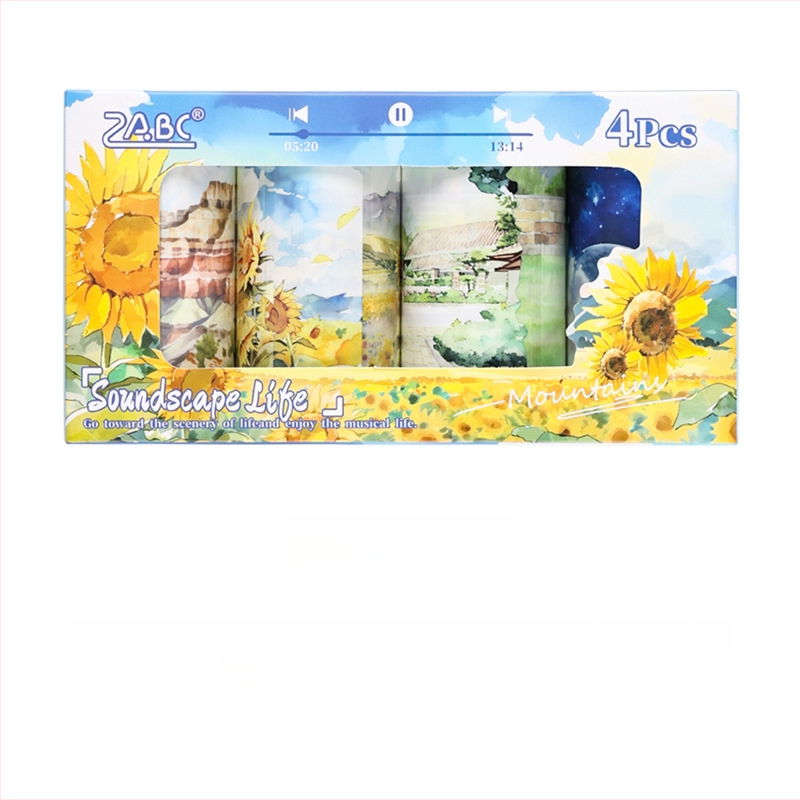 PET juostų rinkinys DIY dienoraščiams - Pastoralinis stilius, Spausdinimas