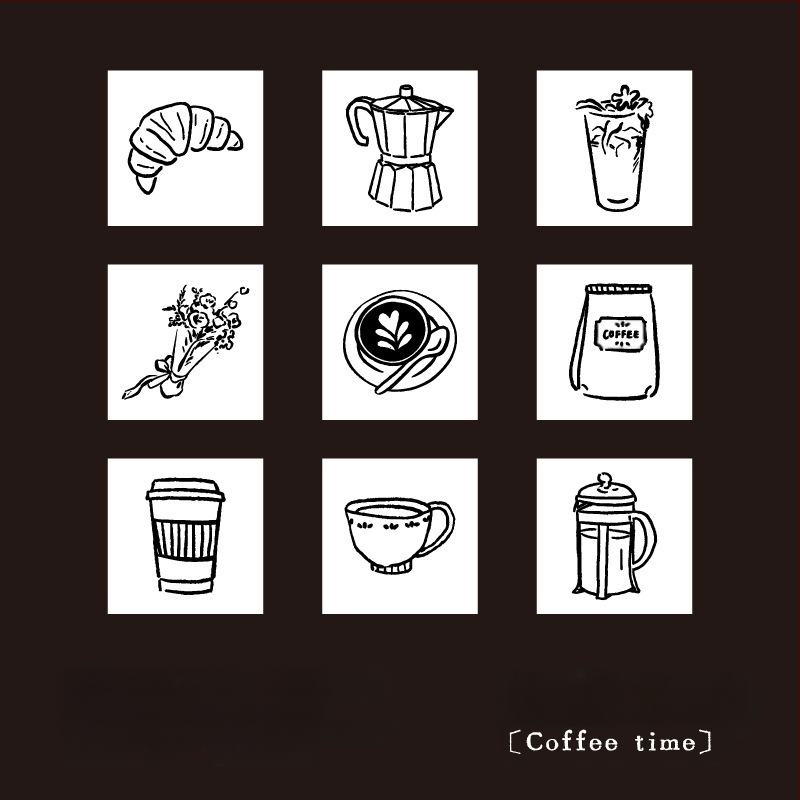 Yanji Mini Fapecsét Naplóhoz – 9 darabos készlet, többfunkciós, környezetbarát