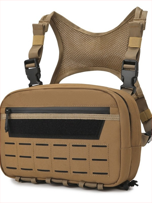 Daugiafunkcinė lauko krūtinės rankinė – unisex taktinė nailoninė, didelė talpa, kvėpuojanti, vandeniui atspari, lengva