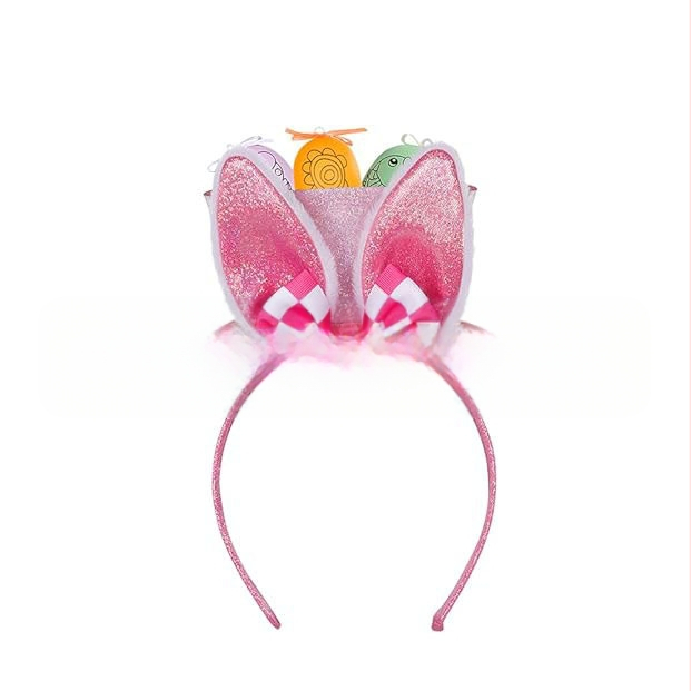 Πασχαλινά αυτιά λαγού με στέμμα-κεφαλόδεσμο – χειροποίητο πλαστικό αξεσουάρ πάρτι, κατάλληλο για παιδιά και ενήλικες