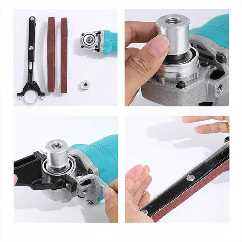 Електрически лентов шлайф за модифициран ъглошлайф, полиране на ножове и ножици, малък дървообработващ инструмент — Материал: алумина